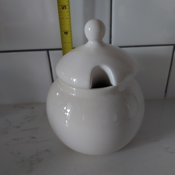 Ceramic Pottery Barn Jar with Bee Motif - Picture 4 of 5